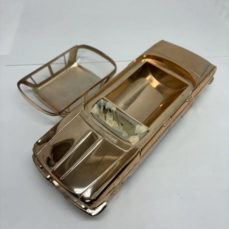 ④TOYOTA トヨタ クラウン デラックス 昭和レトロ 灰皿 金属製 置物