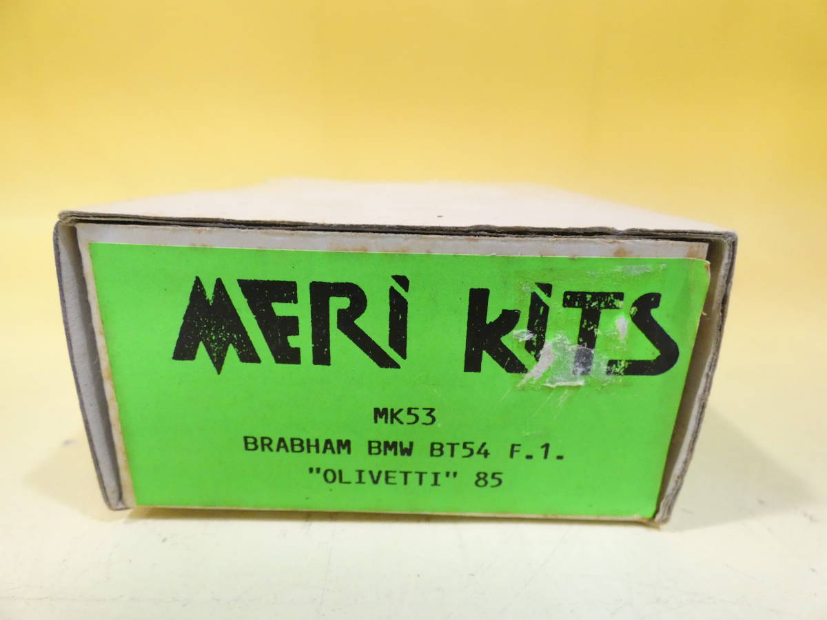 【ジャンク扱い】メリキット 1/43 MK53 BRABHAM BMW BT54 F.1. OLIVETTI85　ブラバム　【未組立】J5　S1299