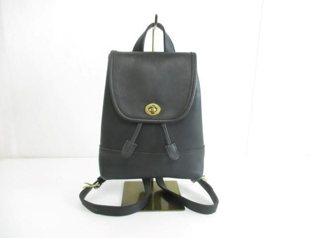 良品 コーチ COACH バッグ リュックサック 9960 黒 ブラック レディース
