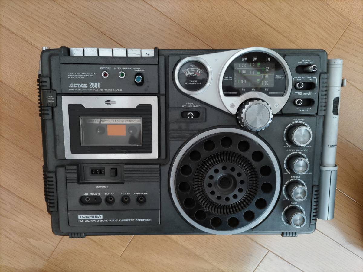 RT-2800 東芝 TOSHIBA ACTAS アクタス ラジカセ パラボラ ラジオ