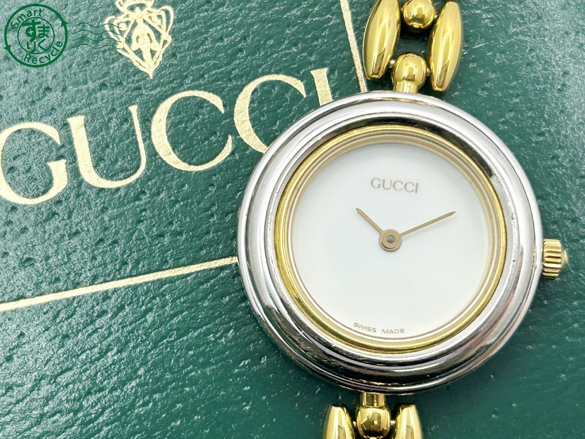 11283485 ◇ GUCCI グッチ チェンジベゼル 11/12.2 白文字盤 ゴールド