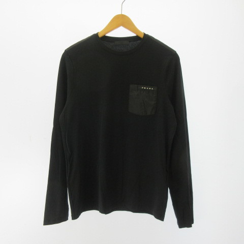 プラダ PRADA 美品 nylon switching long sleeves Tシャツ カットソー