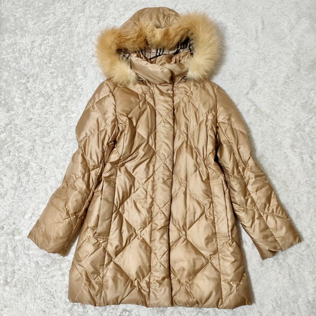 美品 バーバリーロンドン Burberry LONDON 3way フォックスファー