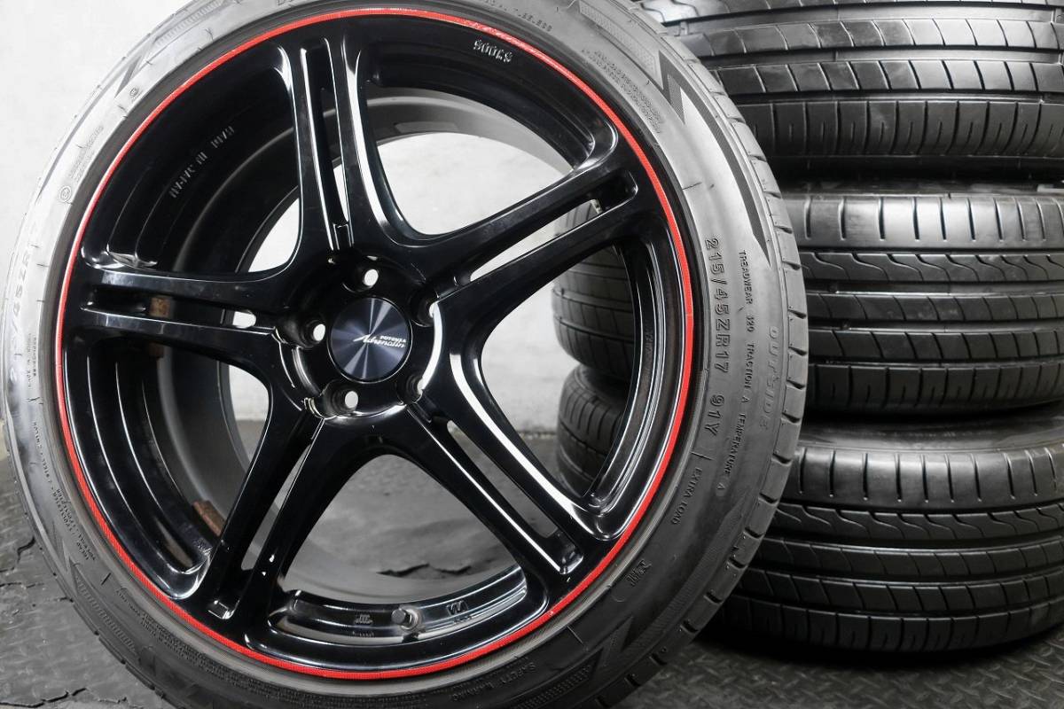 全国無料，セール ブリヂストン POTENZA アドレナリン SW005 17&times;7.5J+48 PCD100/5H バリ山 215/45R17 FT86 カローラスポーツ BRZ レガシィ インプレッサ(ラジアルタイヤ)｜売買されたオークション情報、yahooの商品情報を 5穴