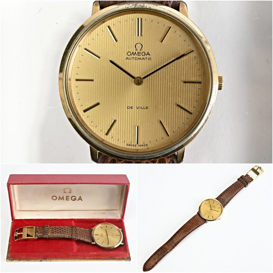 GK0706◆腕時計　オメガ　デビル　自動巻き　OMEGA　DE VILLE　AUTOMATIC　男性用　ケース付◆ｈ