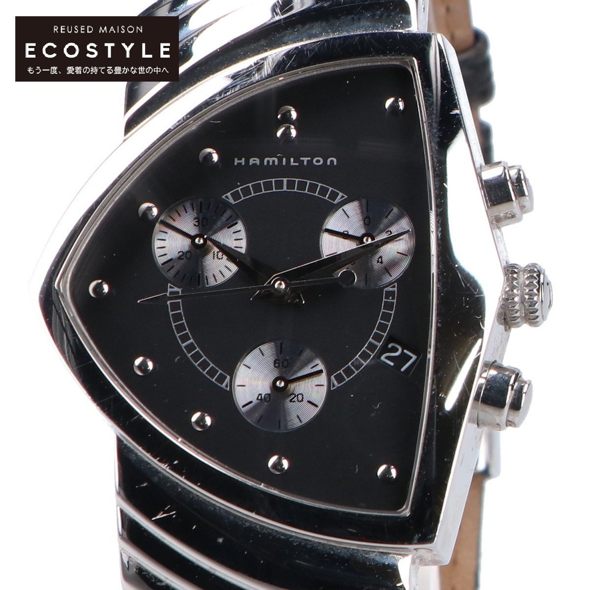 【1円】 HAMILTON ハミルトン 6345 ベンチュラ クロノグラフ 腕時計 メンズ