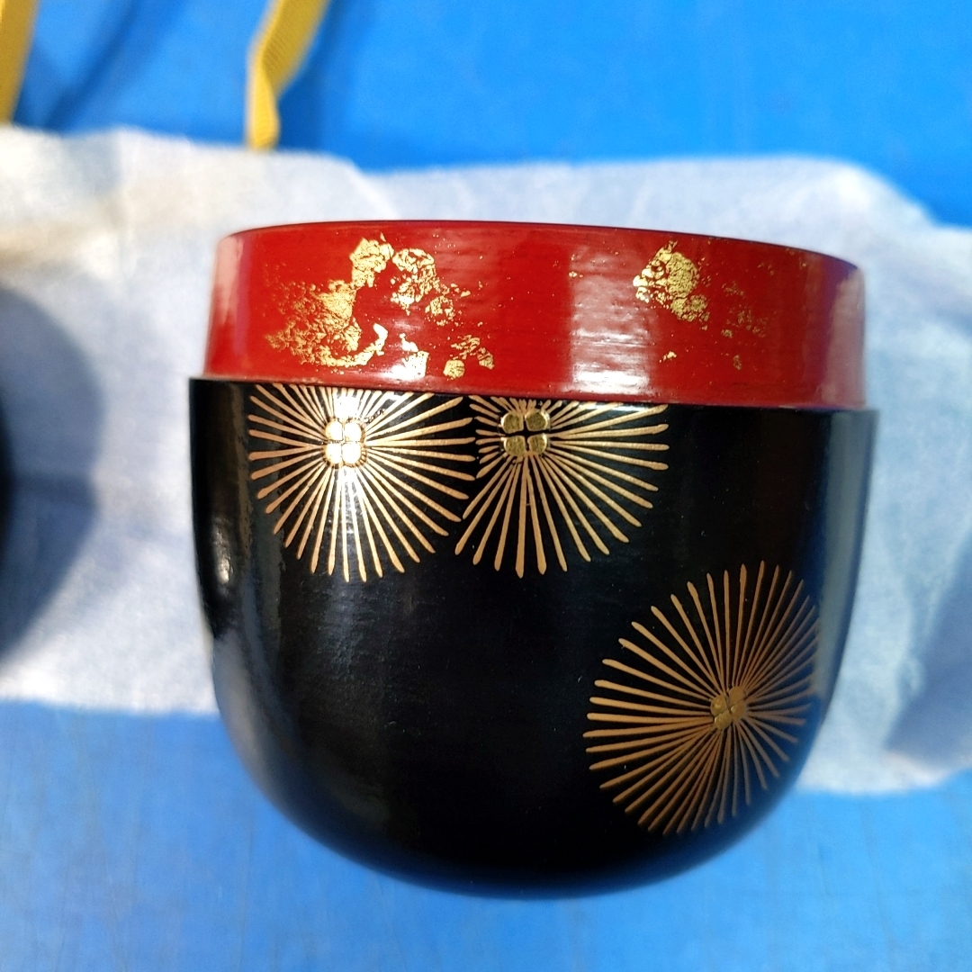 加賀蒔絵師 石井隆鳳 而妙斎好 内朱金砂子 唐松蒔絵