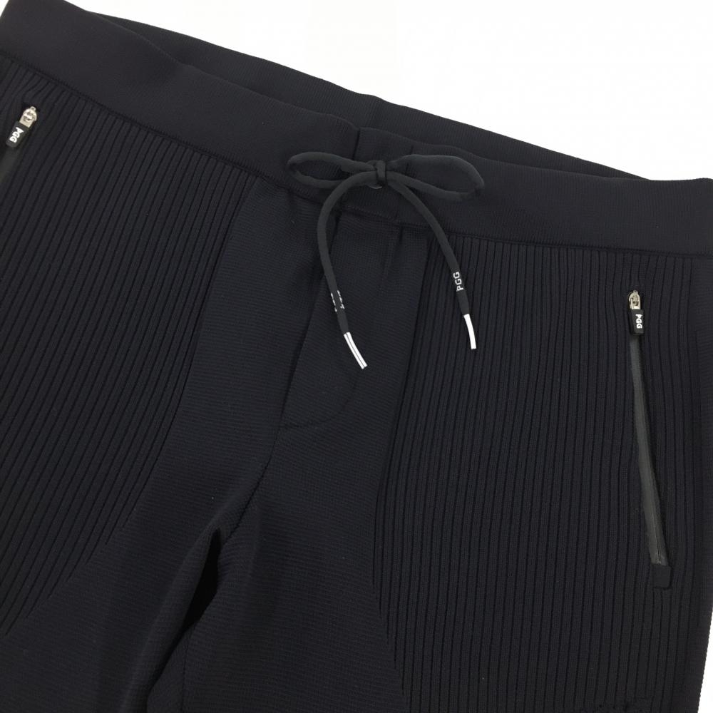 超美品】PGGパーリーゲイツ ニットパンツ ネイビー×白 一部透かし編み