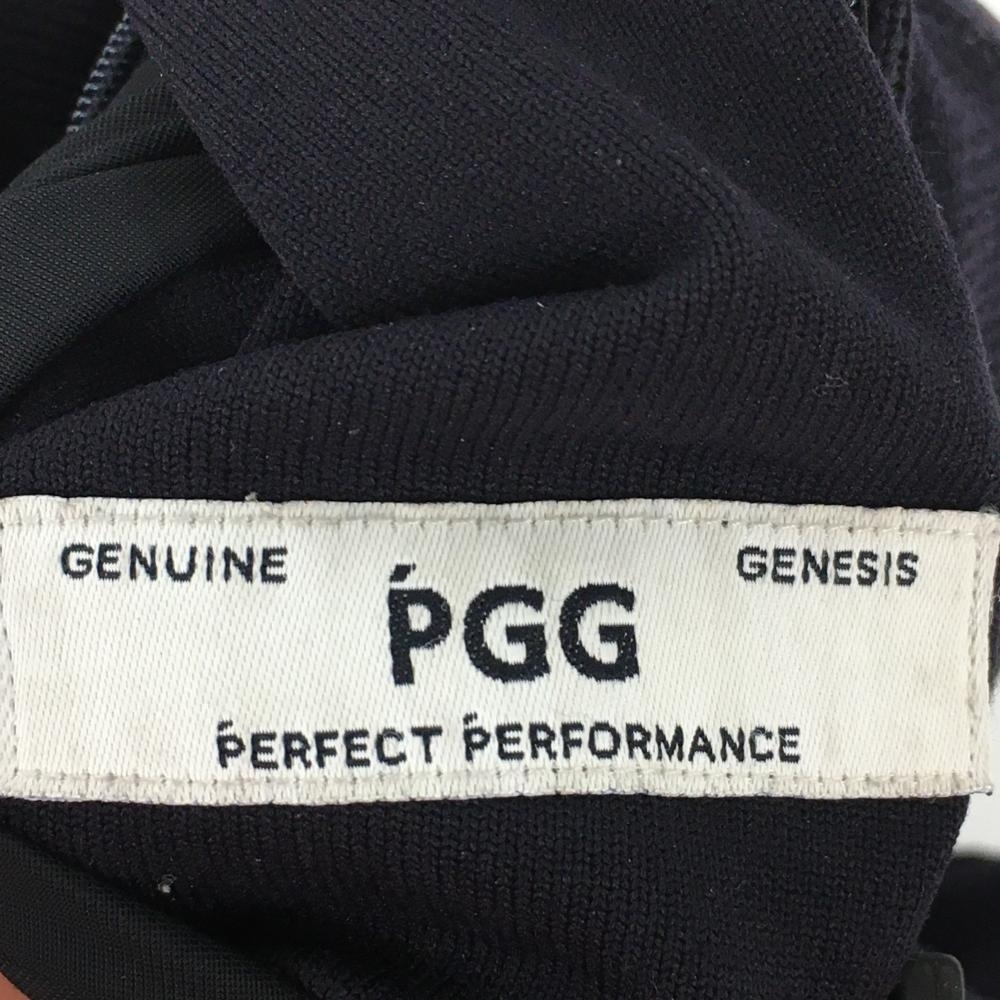 超美品】PGGパーリーゲイツ ニットパンツ ネイビー×白 一部透かし編み