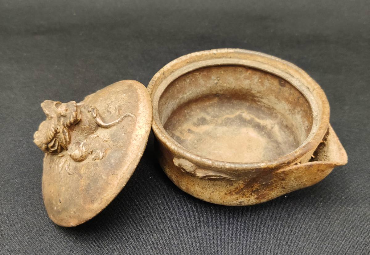 龍摘み☆検索(朱 古い煎茶道具☆備前焼 窯変 手捻り宝瓶 最新作 玉銜龍