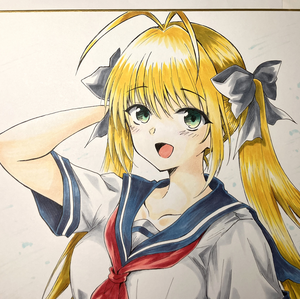 【手描きイラスト 385】オリジナルアナログイラスト原画「セクシー艦隊総司令官」 同人 手描きイラスト 艦これ 谷風 艦隊これくしょん B5サイズ（182mm