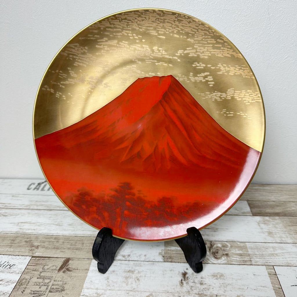 ノリタケ Noritake 赤富士 27cm 飾り皿 プレート 富士山 ノリタケ 赤