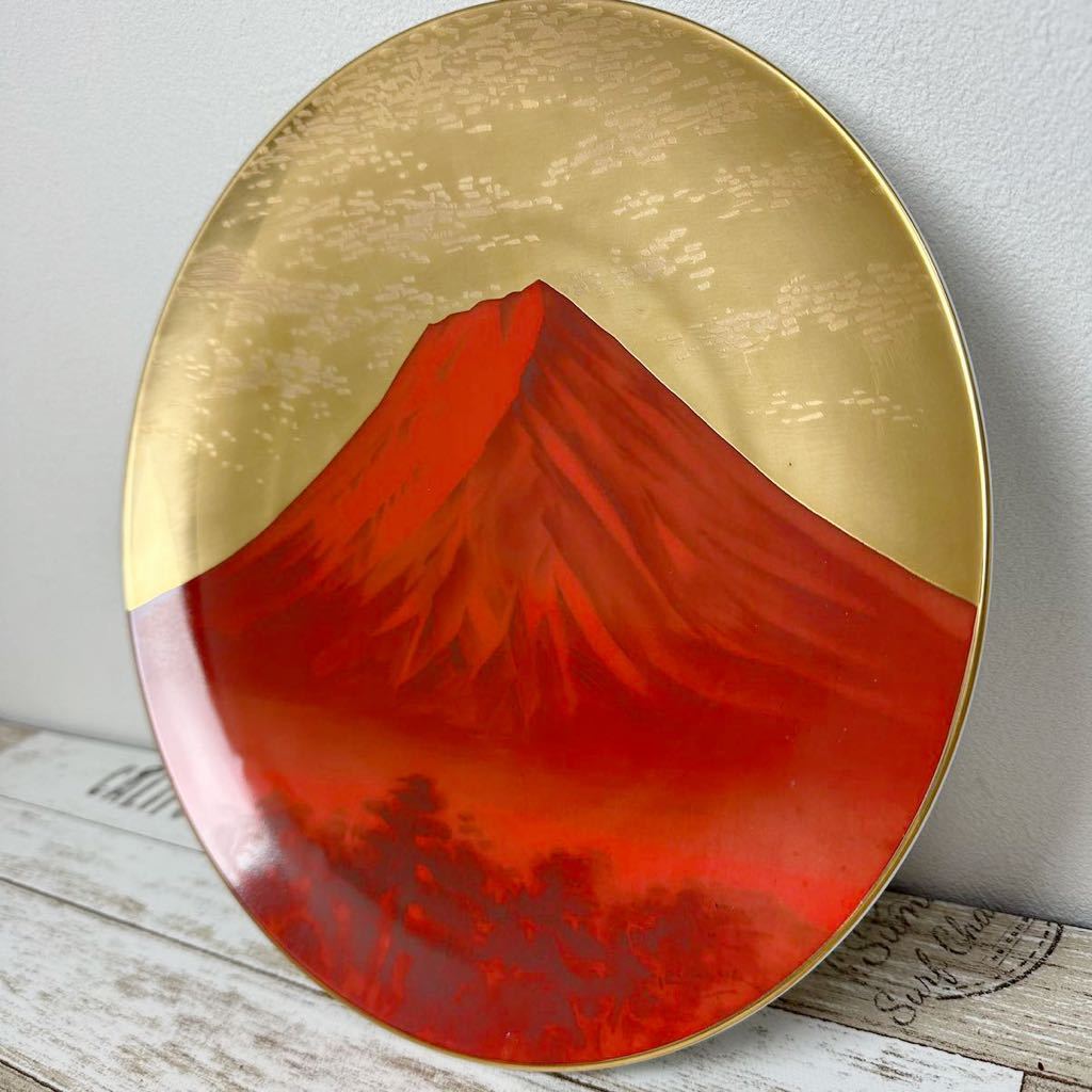 ノリタケ Noritake 赤富士 27cm 飾り皿 プレート 富士山 ノリタケ 赤