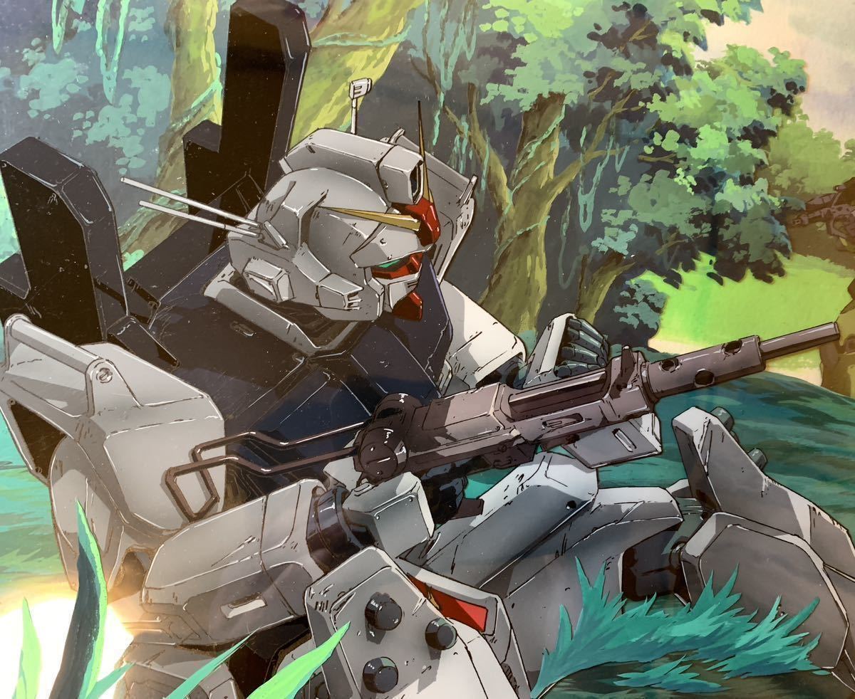 版権セル画 「機動戦士ガンダム 第08MS小隊」大判 セル画4枚 直筆背景