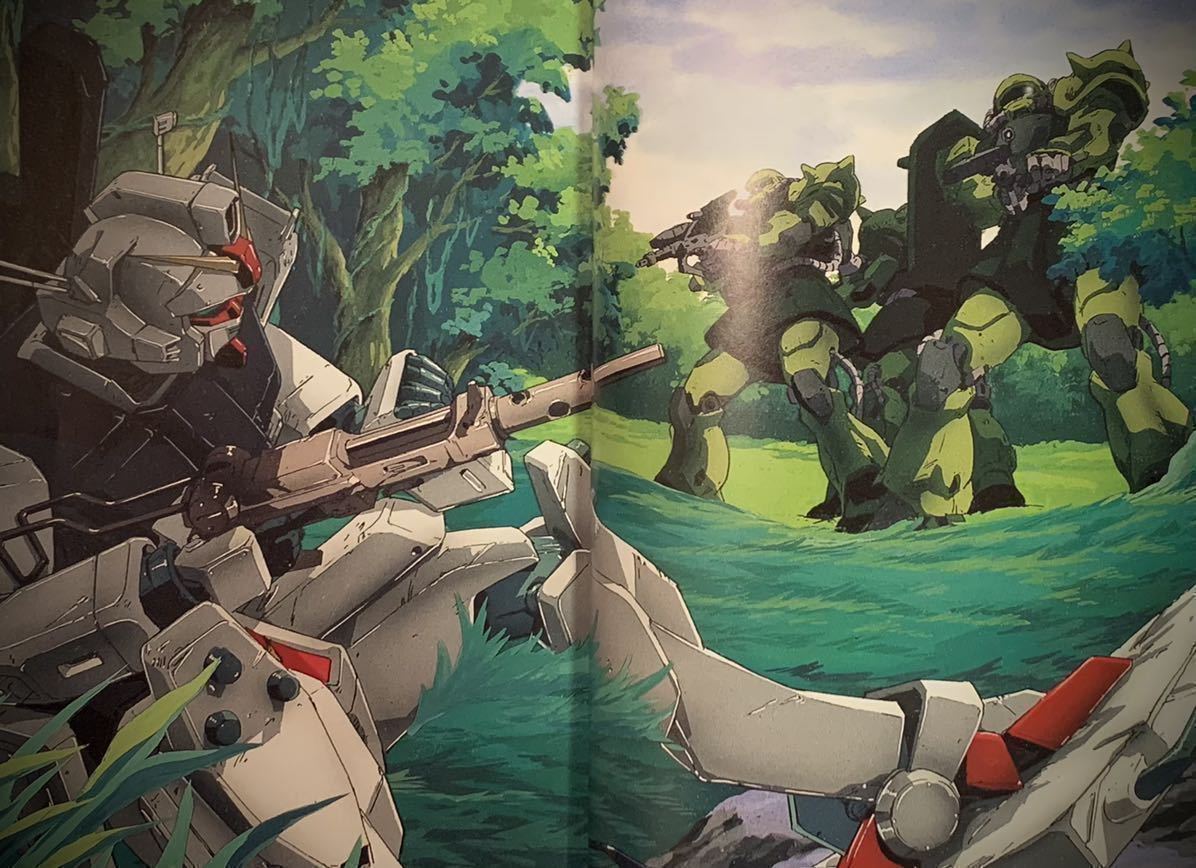 版権セル画 「機動戦士ガンダム 第08MS小隊」大判 セル画4枚 直筆背景