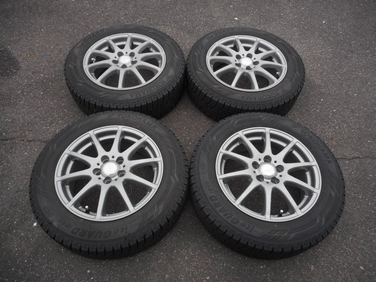 【美品】SR 15in 6J +45 PCD100 ヨコハマ アイスガードiG60 185/65R15 20 30 プリウス 10シエンタ アリオン プレミオ 即納可能 室内保管