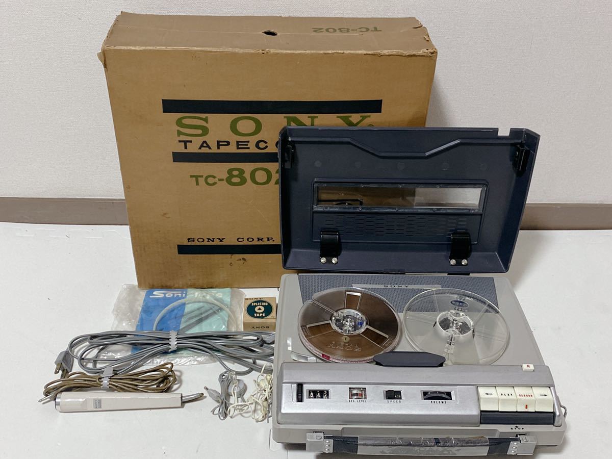 SONY TC-802 テープコーダー TAPECORDER 箱付 昭和レトロ 当時物 アンティーク品 ソニー