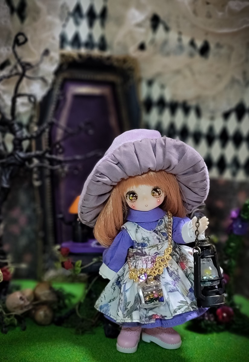 [DOLLY's STYLE ]森の奥の魔女服セット　オビツ11サイズ アウトフィット