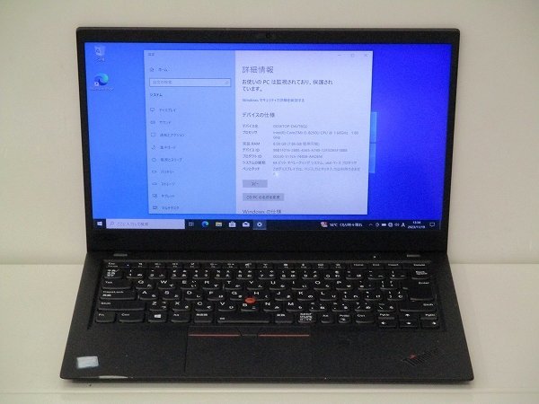 【1円スタート】Lenovo ThinkPad X1 Carbon 6th Gen 20KGA00SJP Core i5 8250U 1.6Ghz 8GB 256GB(SSD) 14インチ FHD(1920×1080) Windows10