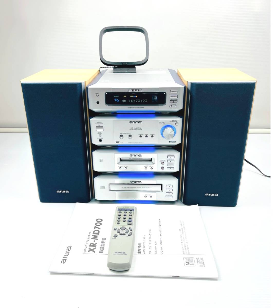 XR-MD700 AIWA - リモコン付 ジャンクMD⁄CDシステムコンポ メルカリ