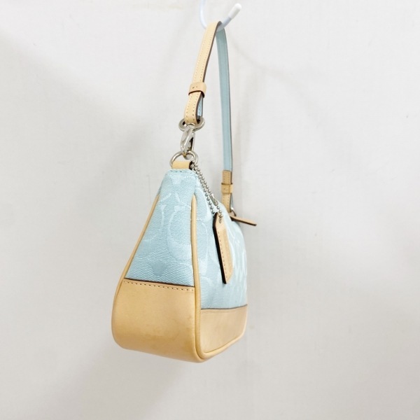 COACH コーチ ライトブルー キャンバス ポーチ シグネチャー 公式