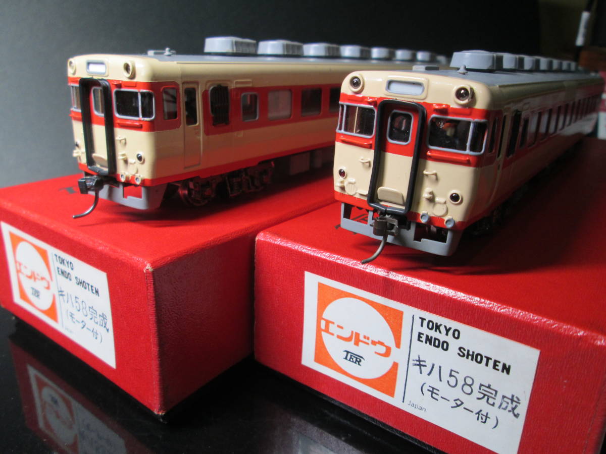 ★エンドウ キハ58M 赤箱2両セット 純正LED照明2626、インテリア、人形装着★円滑走行・正常点灯確認済 保証