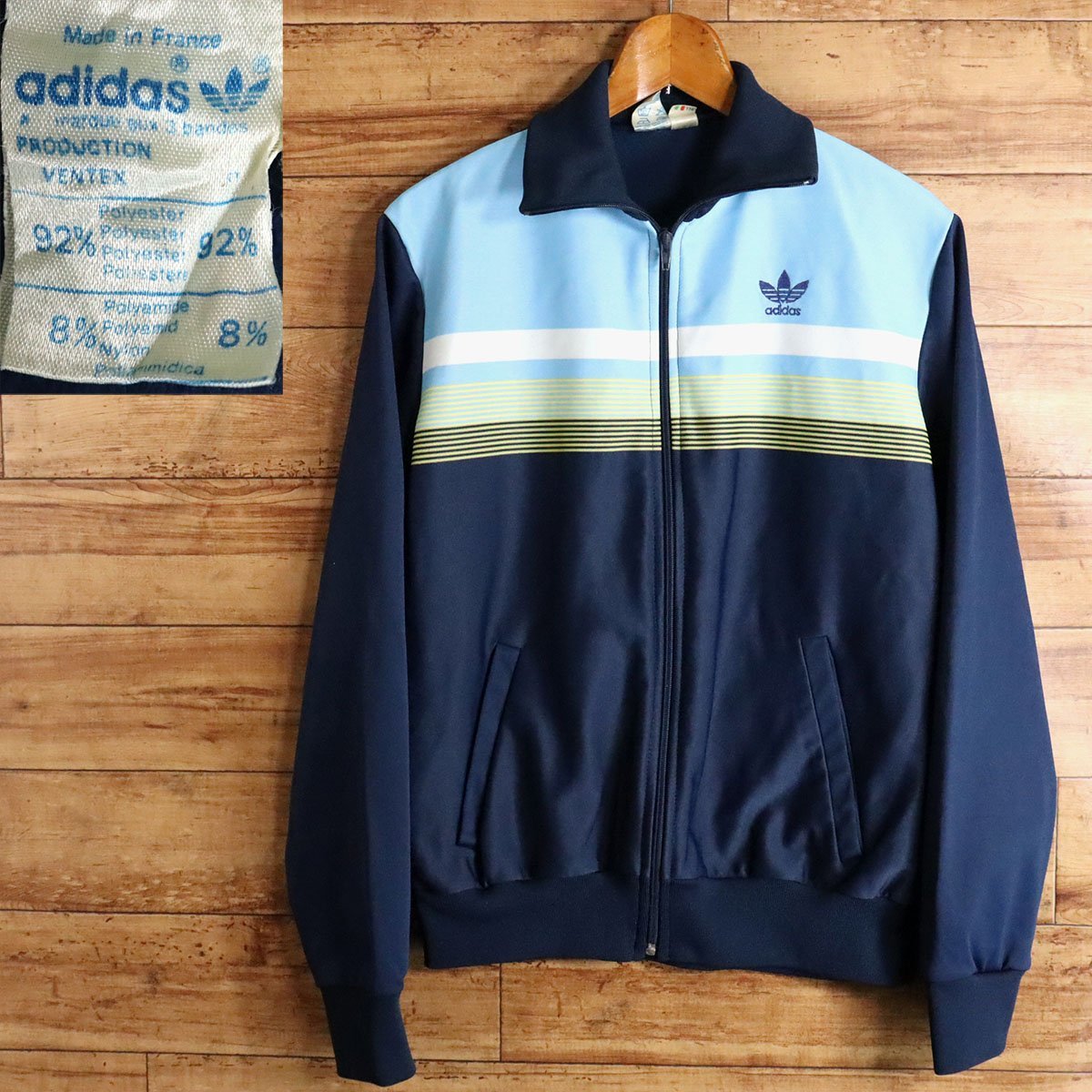 【品質保証，定番】 H4T/R12.6-3 70s ビンテージ フランス製 adidas アディダス ジャージ トラックジャケット YKKジッパー Mサイズ(ジャンパー、ブルゾン)｜売買されたオークション情報、yahooの商品情報をアーカイブ公 男性用