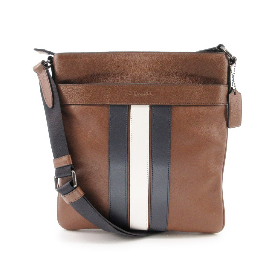 ショルダーバッグ COACH コーチ 超美品 - レザー ウール ダーク 
