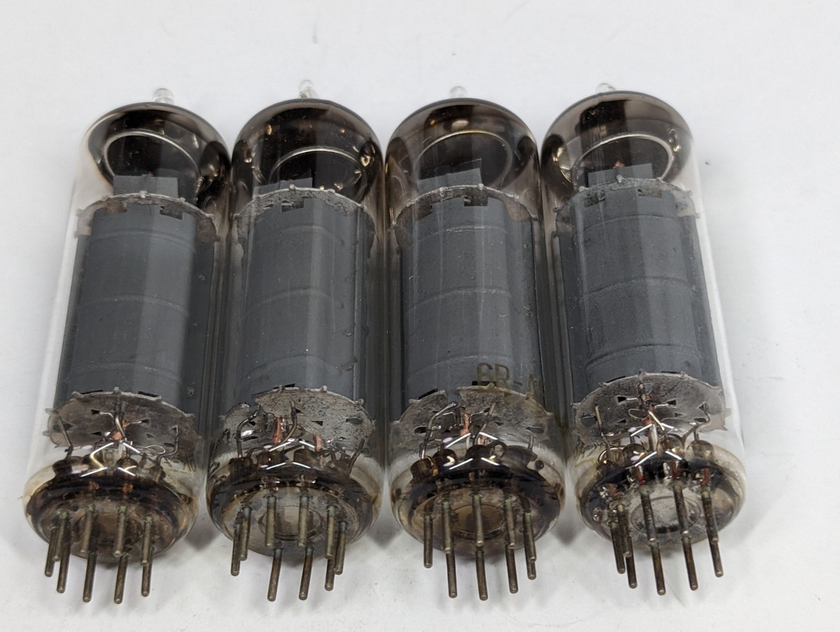松下製 6CA7 ペアチューブ、5AR4他、中古真空管セット 松下製 6CA7
