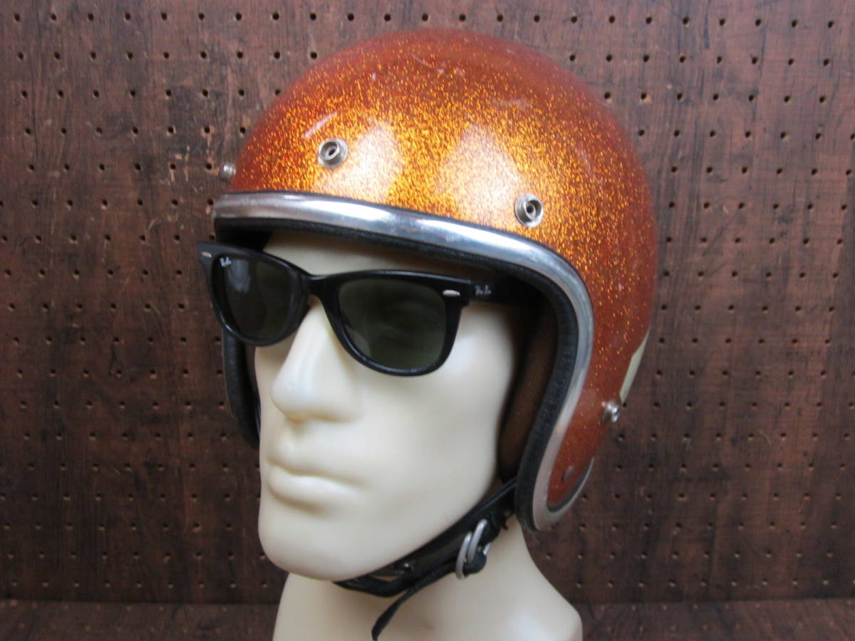 70s◇アーサーフルマー AF20 ジェットヘルメット ビンテージ オレンジ