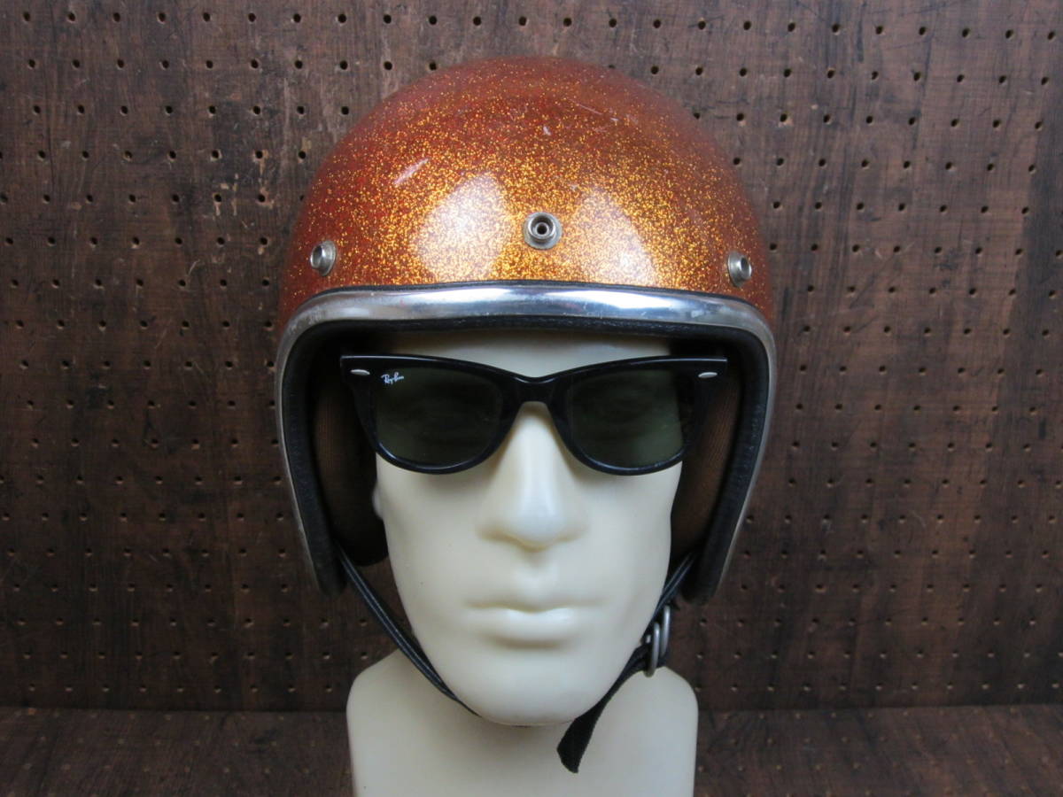 70s◇アーサーフルマー AF20 ジェットヘルメット ビンテージ オレンジ