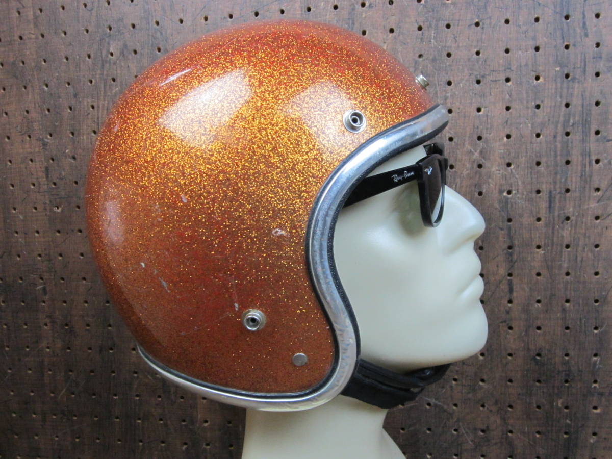 70s◇アーサーフルマー AF20 ジェットヘルメット ビンテージ オレンジ