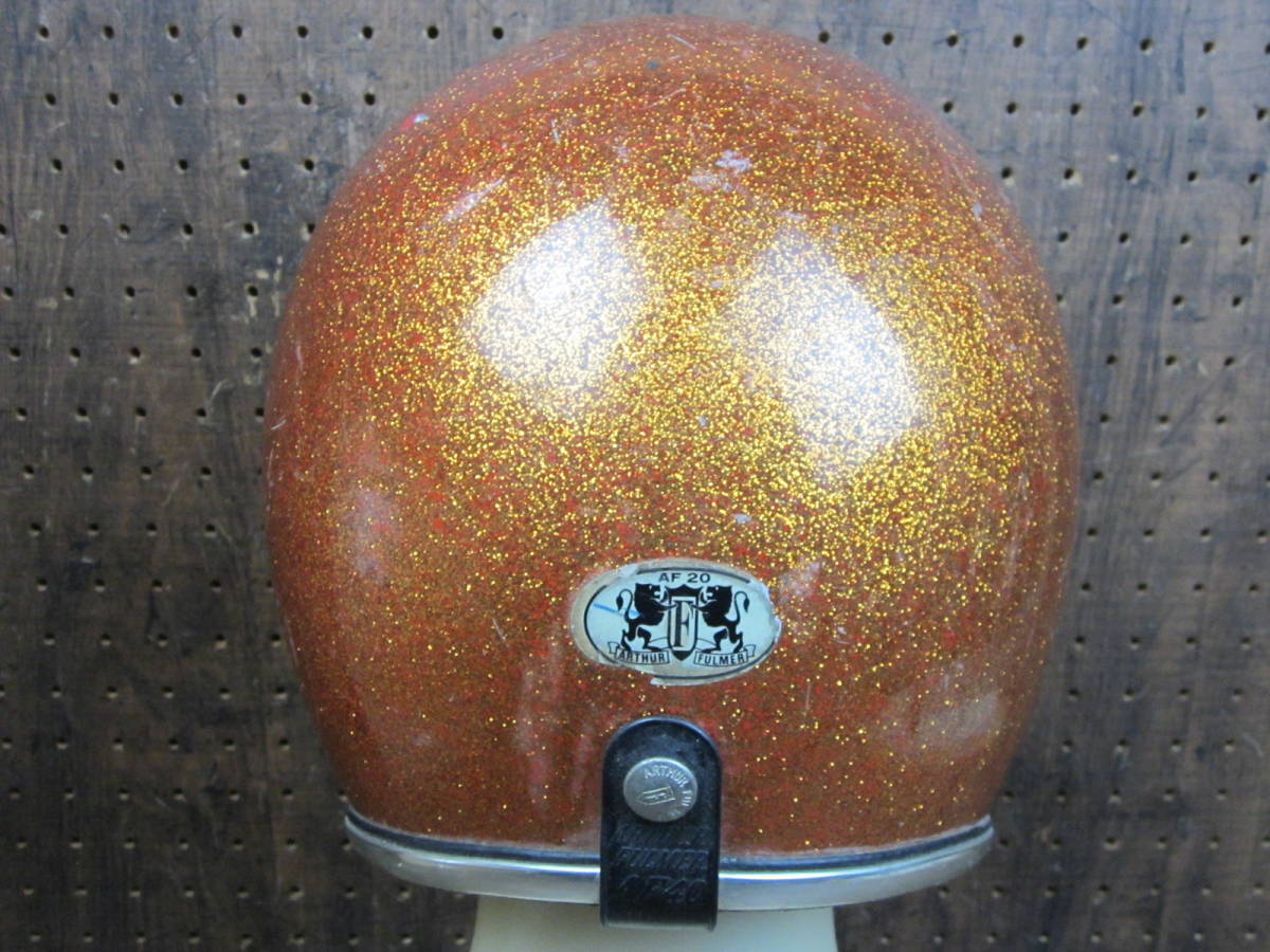 70s◇アーサーフルマー AF20 ジェットヘルメット ビンテージ オレンジ
