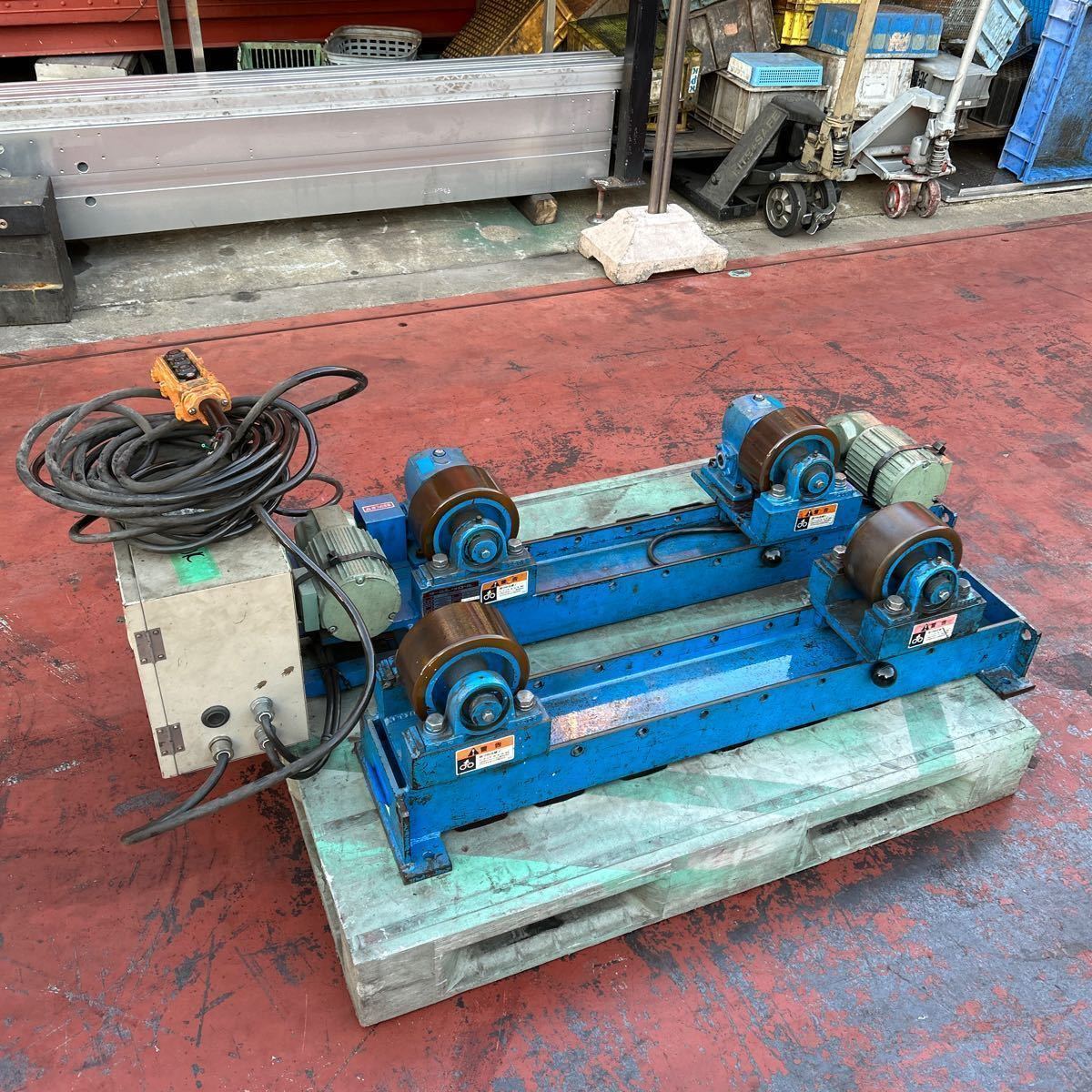 T5503 マツモト機械 ターニングロール RD-3-INW 積載重量3000kg 三相200V【動作確認済】