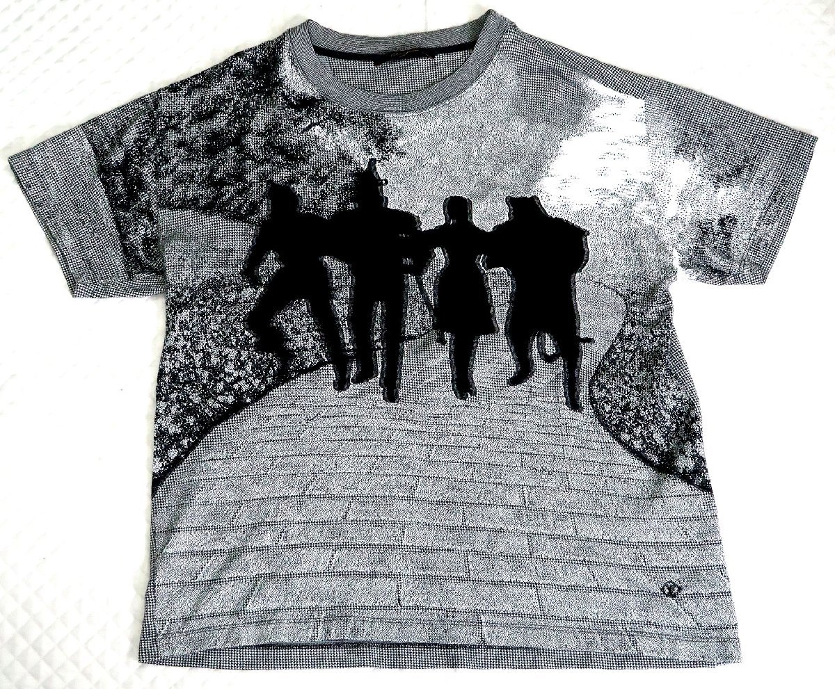 19SS 極美品 ヴィトン メンズ カットソー オズの魔法使い グレー M 千鳥格子 メンズ Tシャツ トップス