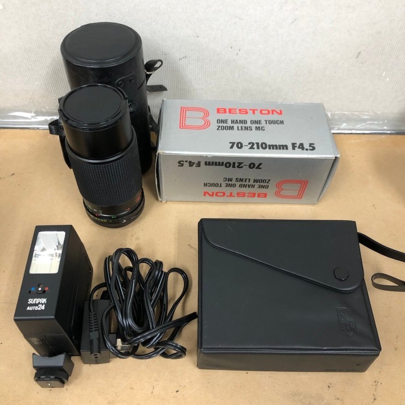 ジャンク品】 フィルムカメラ レンズ ストロボ まとめ売り 約15kg