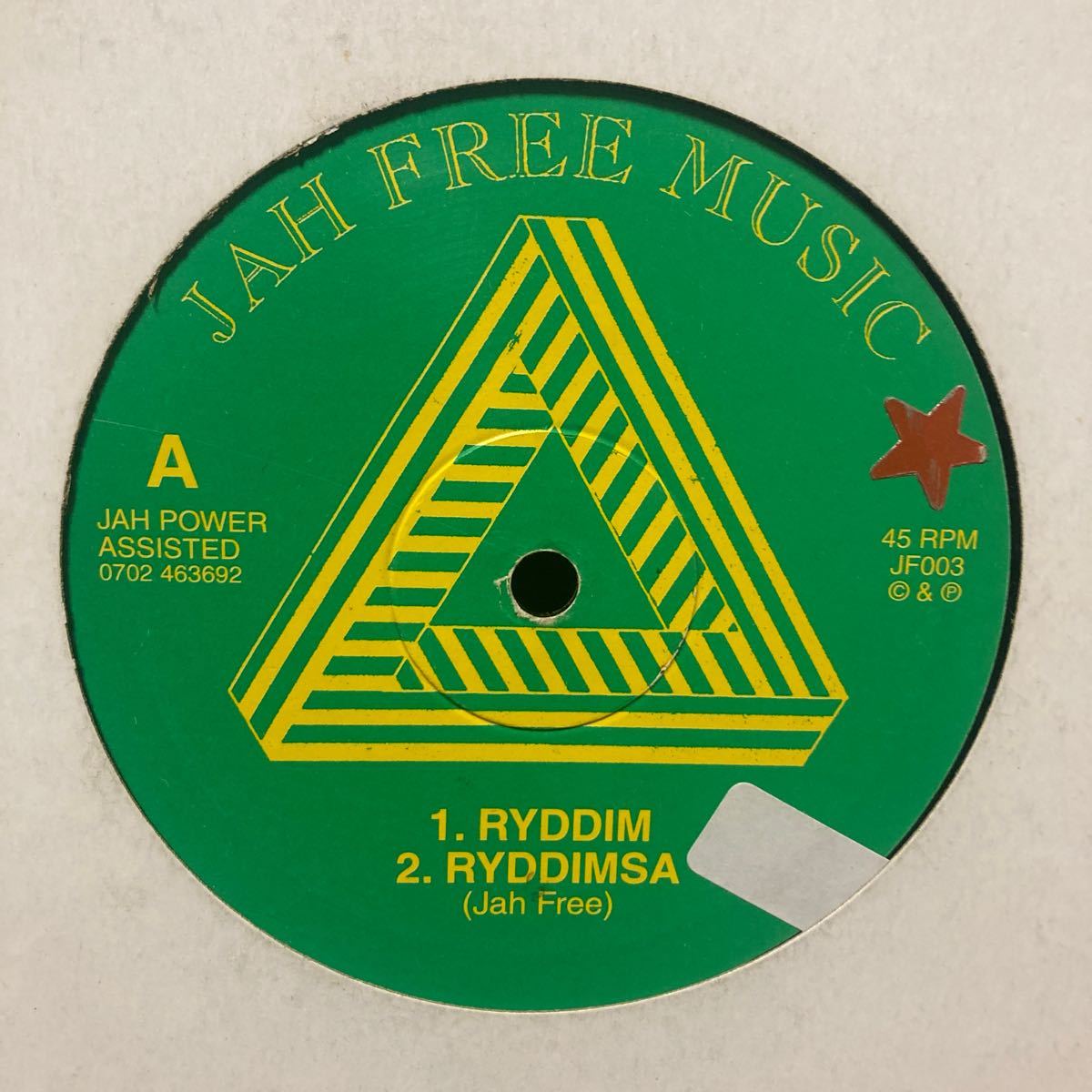 Jah Free / Jah Free， Simiah Ryddim / Temples Of Nature 10インチ UK DUB