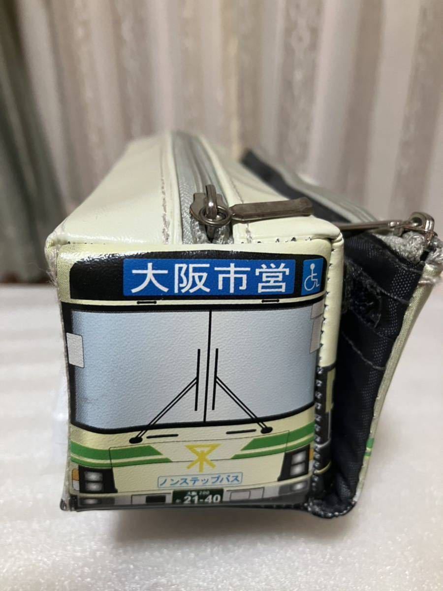 新品♪ 大阪市営バス　筆箱　ペンケース　文房具 (ホワイト×グリーン) いすゞエルガ 車　ふでばこ　ミニカー 【送料220円】_3