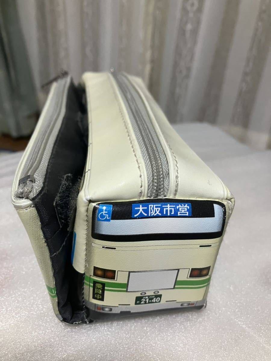 新品♪ 大阪市営バス　筆箱　ペンケース　文房具 (ホワイト×グリーン) いすゞエルガ 車　ふでばこ　ミニカー 【送料220円】_6