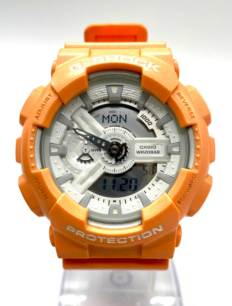 1円スタート【 CASIO / カシオ 】 ★ GA-110SG ★ G-SHOCK ジーショック ★ 箱付き ★ 稼働品 ★ 電池交換済 ★ 