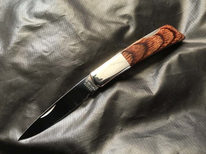 GERBER SILVERKNIGHT 250A Polished Packer Wood Ghingami No.1