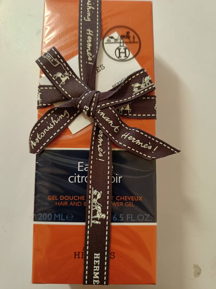 送料込 エルメス HERMES ヘア＆ボディーシャワージェル オードゥシトロンノワール 200ml 
