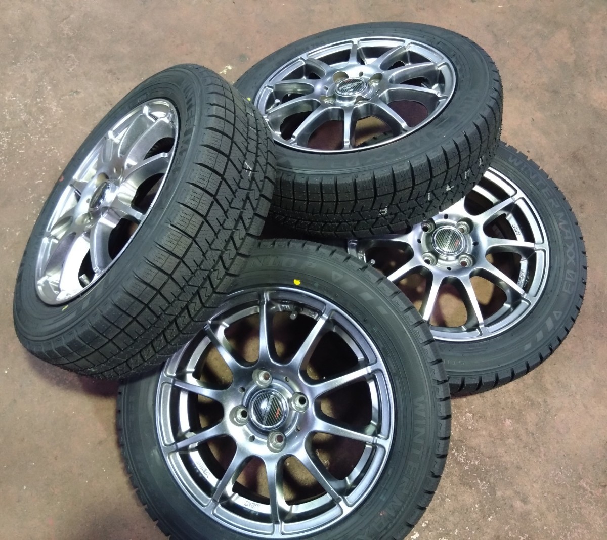 155/65R14 スタッドレスホイールセット ダンロップ WINTER MAXX03 23年