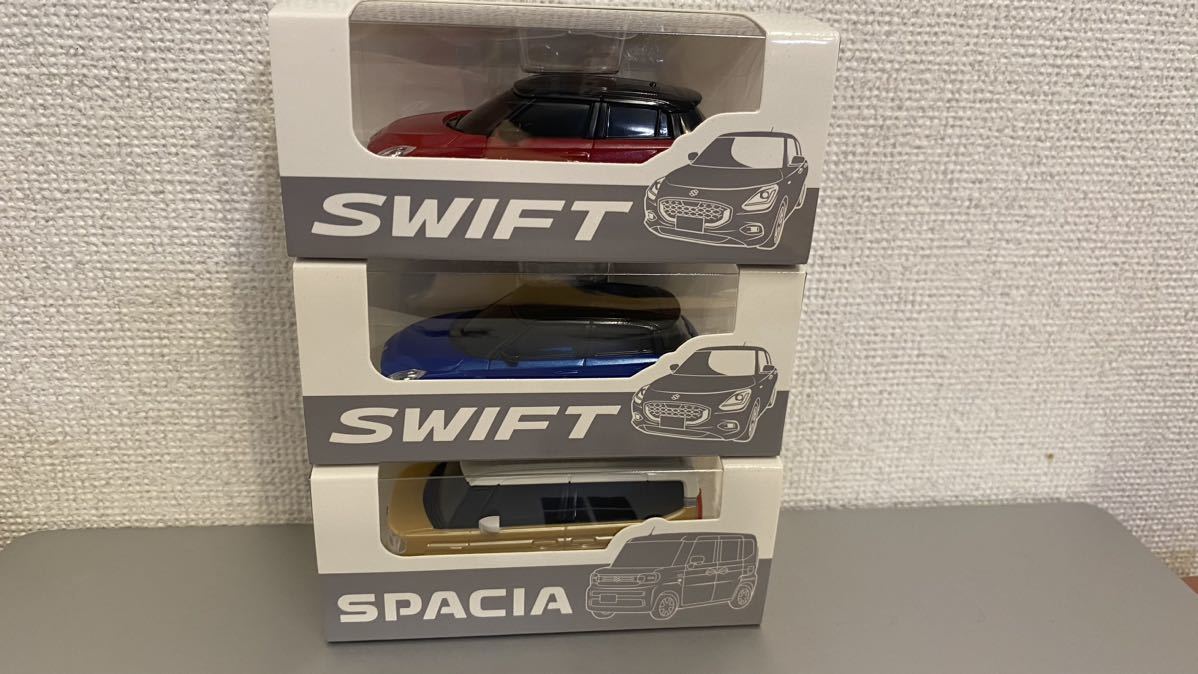 スズキ 新型スイフト SWIFT 2台　スペーシア 1台　プルバックカー 非売品