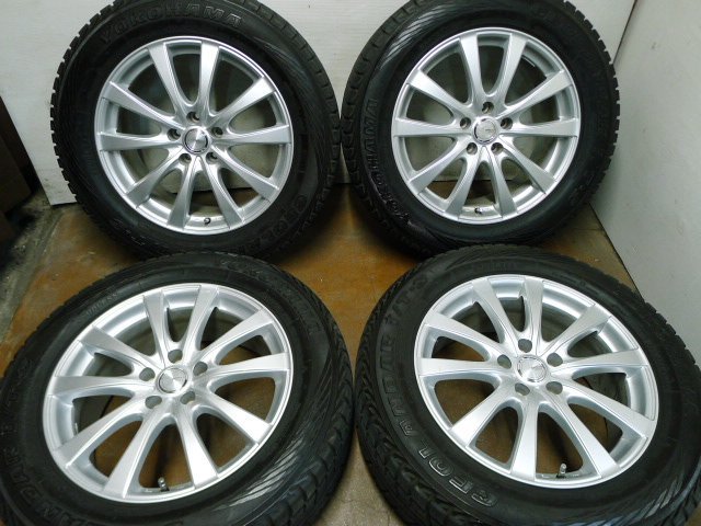 バリ山 ハリヤー等に アルミ TOPY SIBILLA NEXT IR-Z トヨタ 平座ナット 18×7.5J 5H 114.3 +38 YOKOHAMA GEOLANDAR I/T-S 225/65R18 4本
