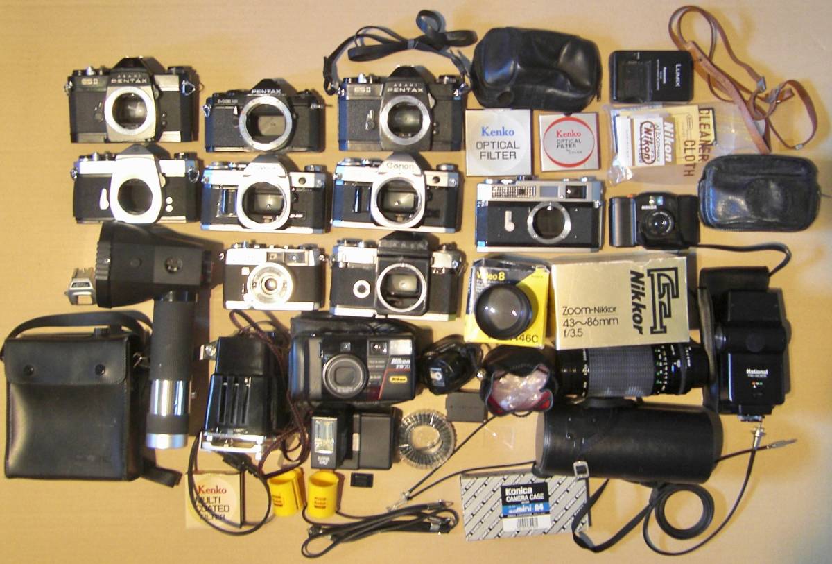 ジャンク品 キヤノン、ペンタックス他各メーカーカメラ ジャンク