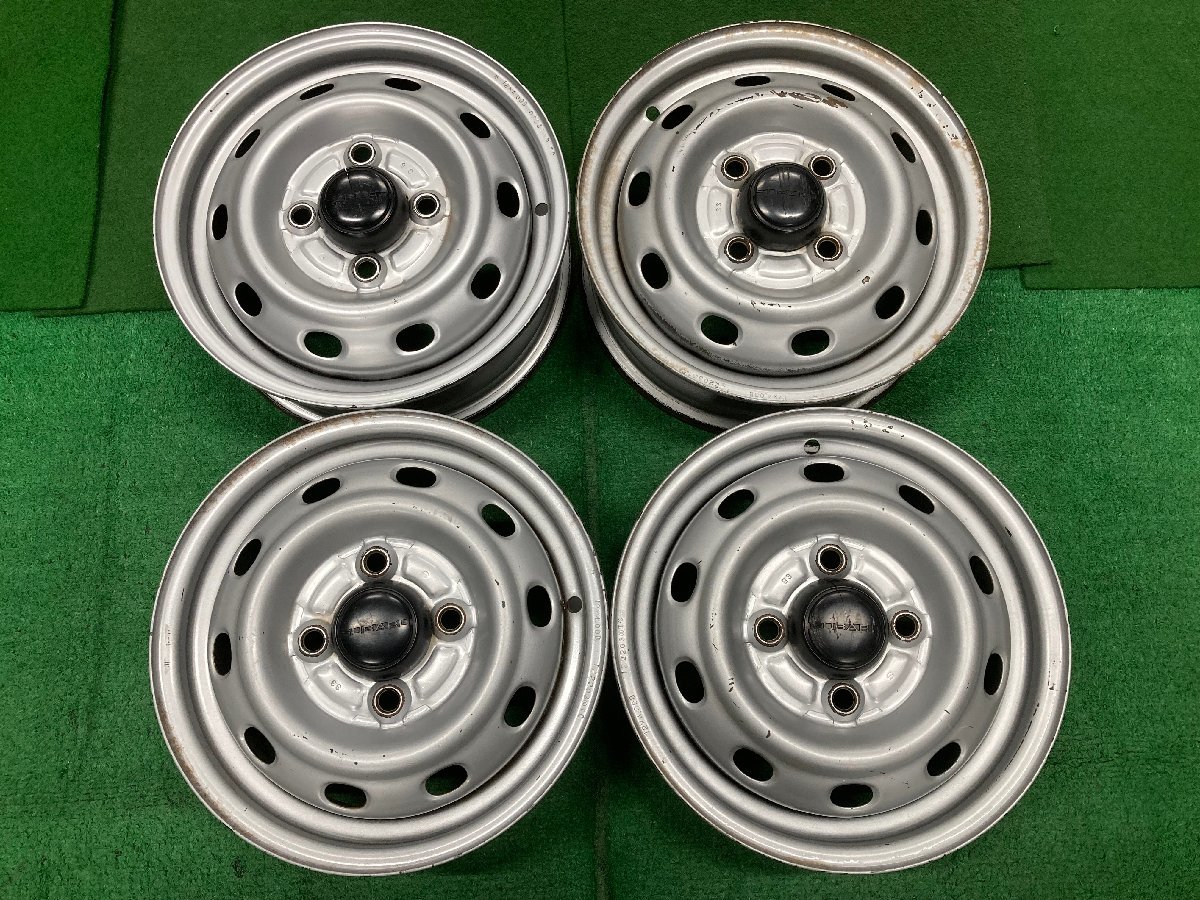 □5400 スバル 純正 サンバー 軽トラ 等 12インチ 4.00B +45 4H 100 スチールホイール 4本