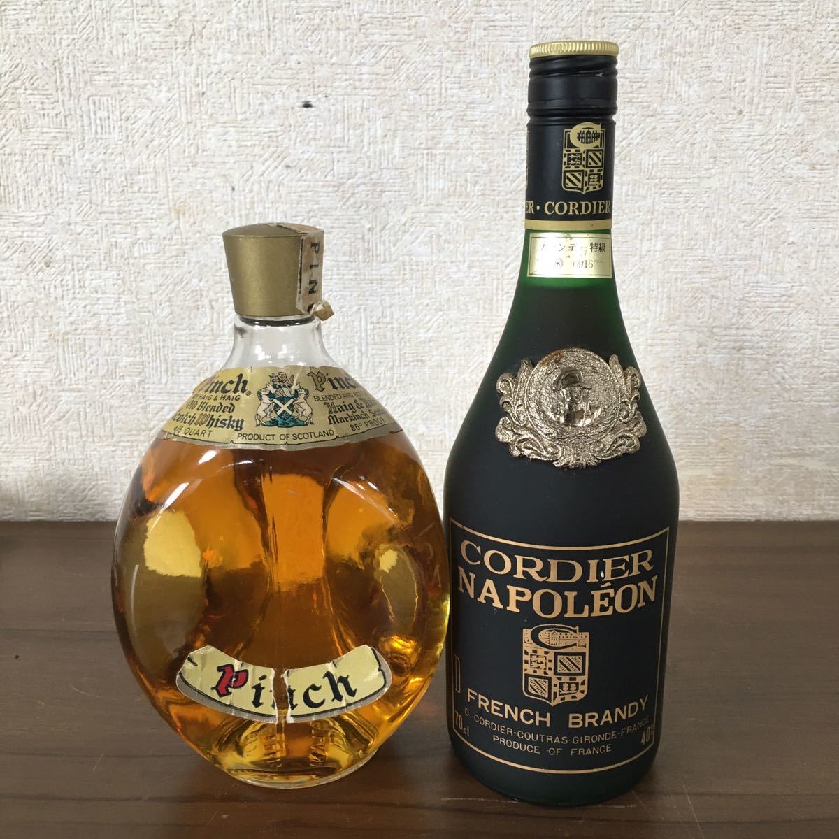 Pinch Old Blended Scotch Whisky Cordier Napoleon French Brandy お 