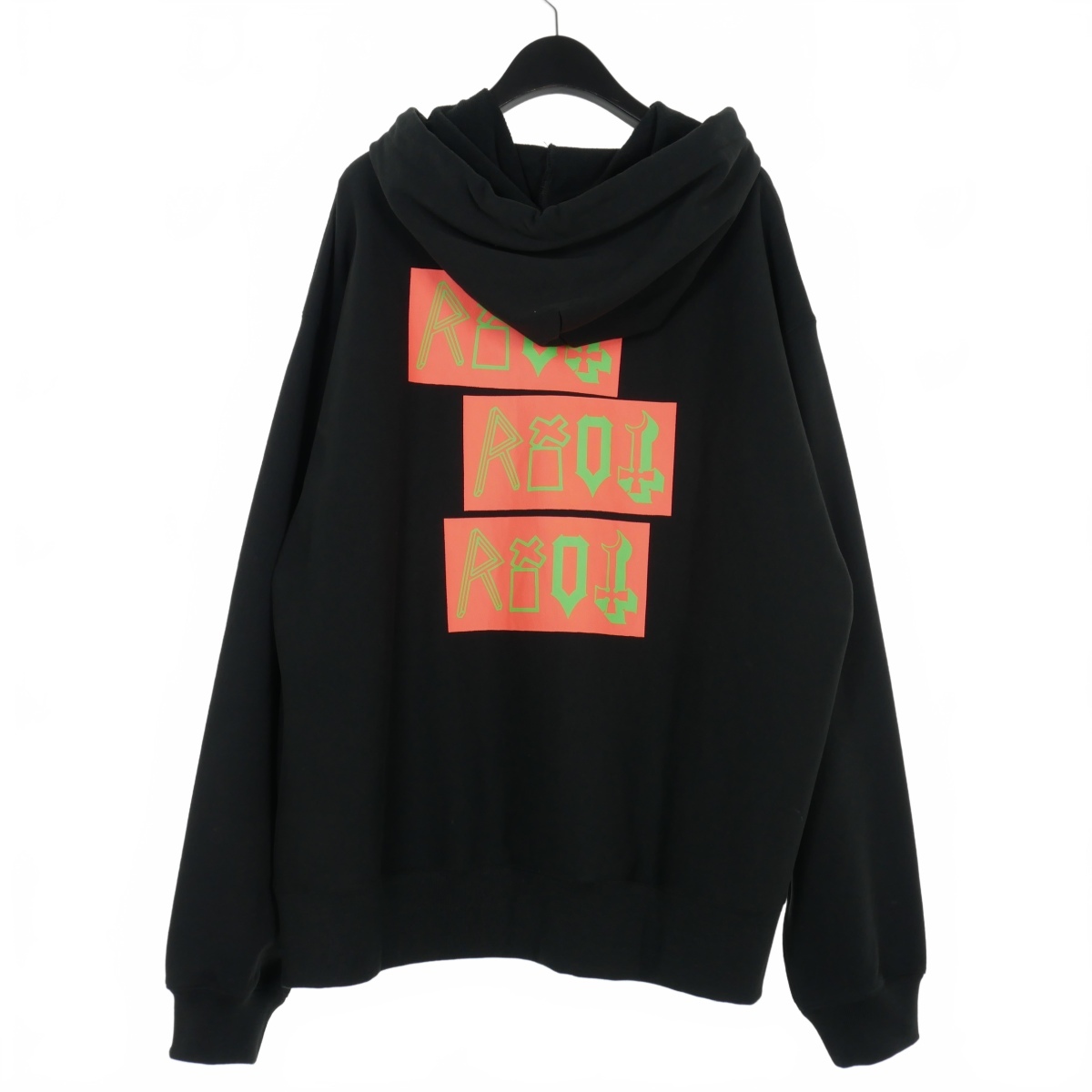 ライオットファセッタズム RIOT FACETASM 21AW バックプリント プルオーバー パーカー L 黒 ブラック RF21FW-SW-U05 メンズ