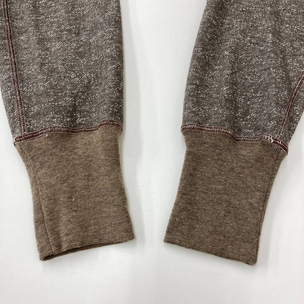 WAREHOUSE 前V スウェット ごま塩 ブラウン 38サイズ (Mサイズ)ウエア 
